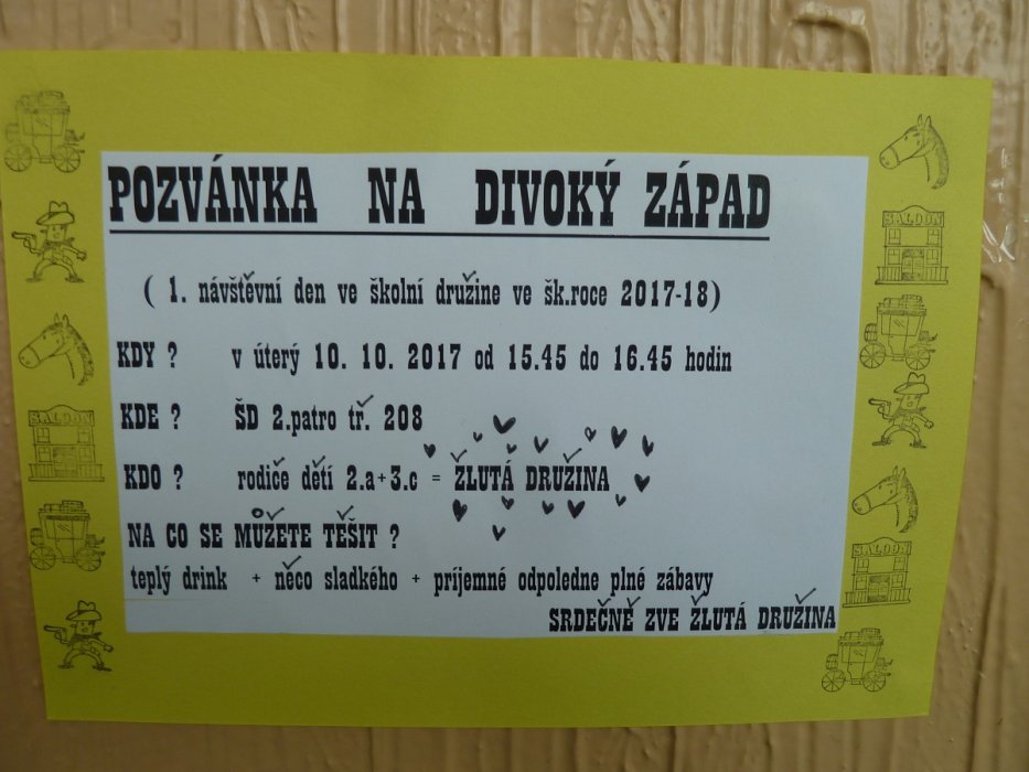 1. návštěvní den na DIVOKÉM ZÁPADĚ u Žluťáků